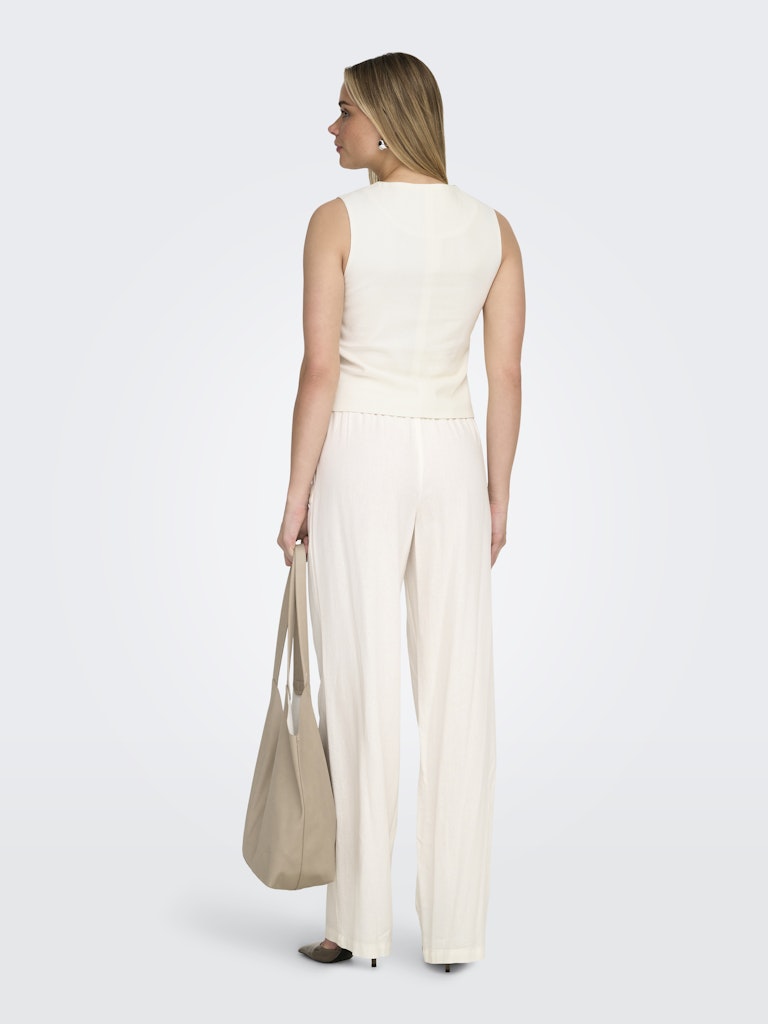 Pantaloni misto lino coulisse