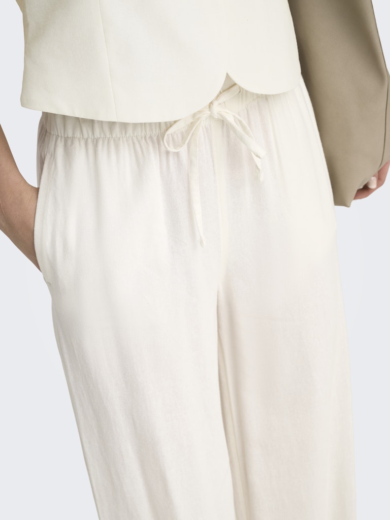 Pantaloni misto lino coulisse
