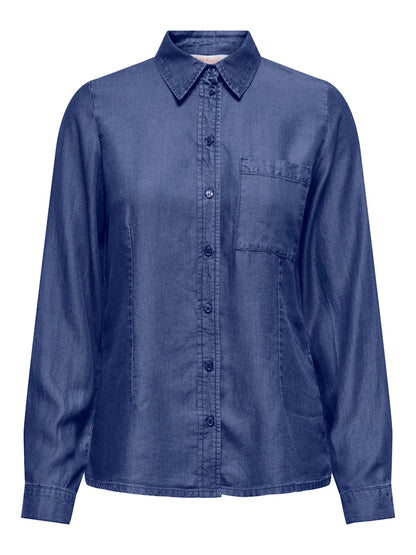 Camicia tencel effetto denim
