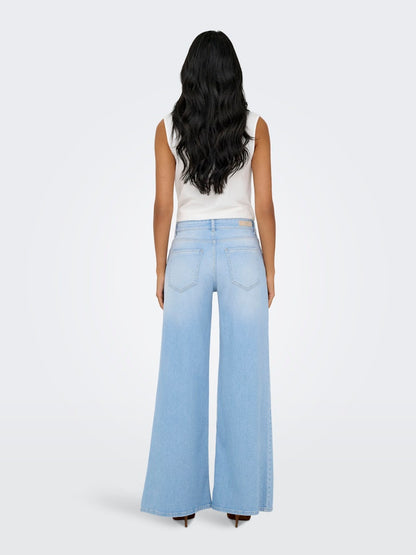 Jeans wide leg chiaro