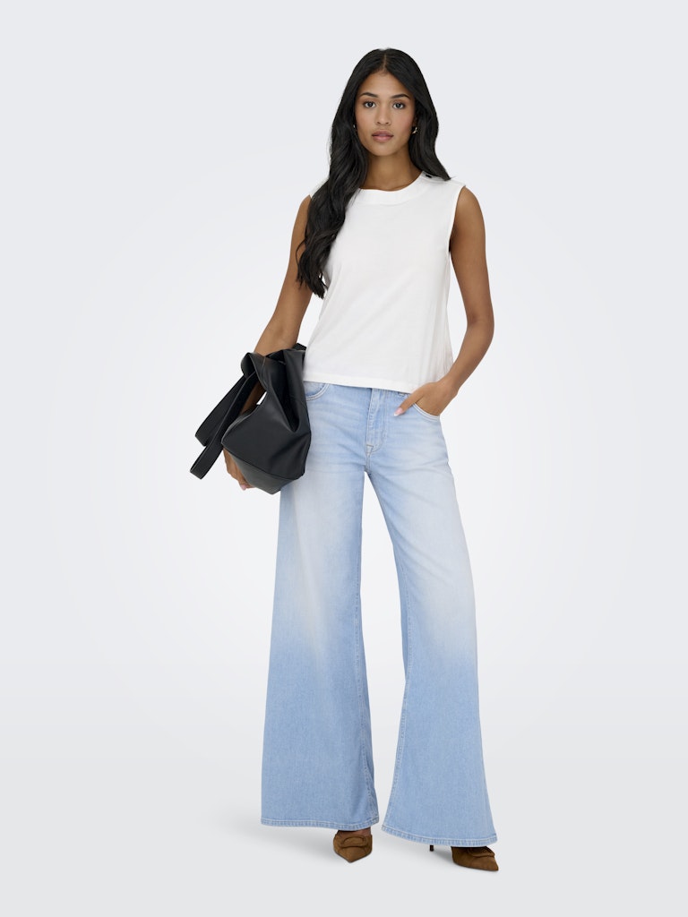 Jeans wide leg chiaro