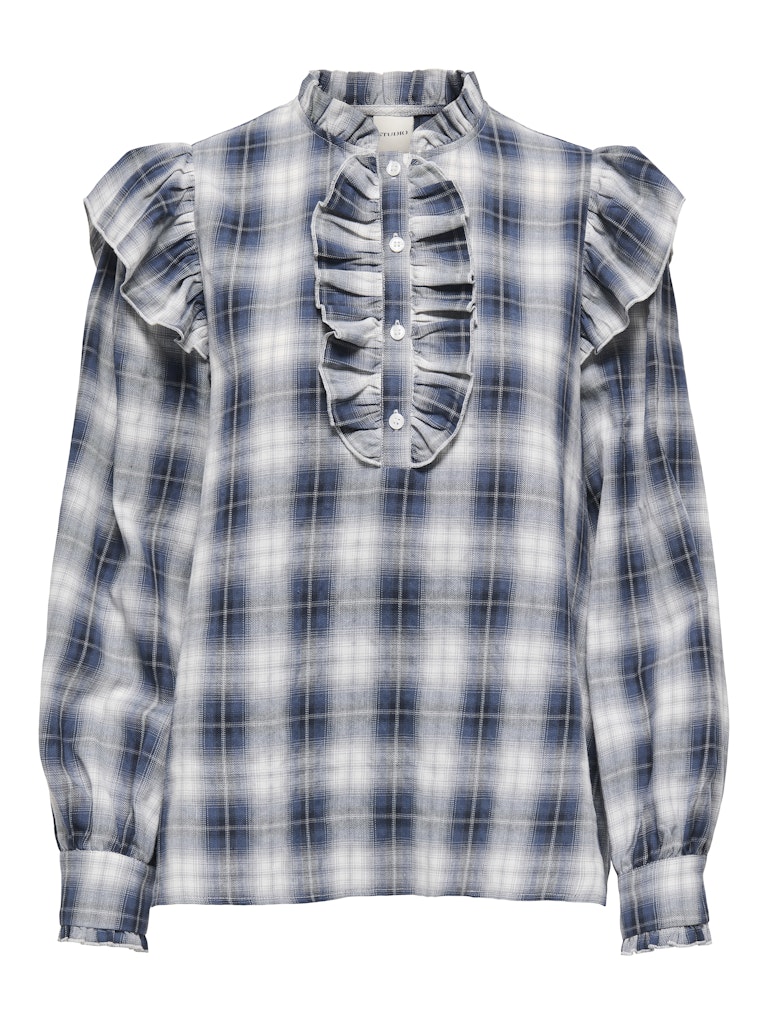 Camicia check rouches