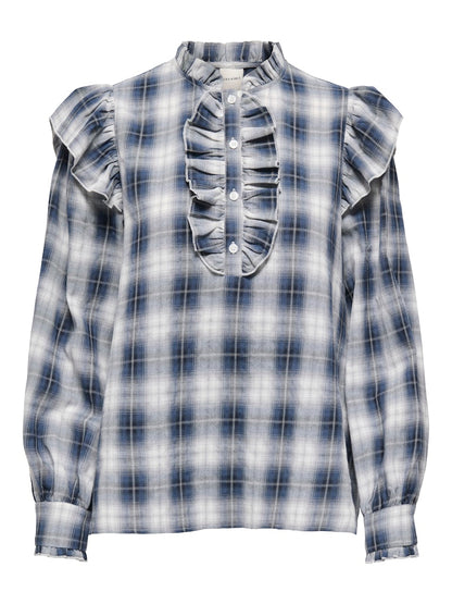 Camicia check rouches