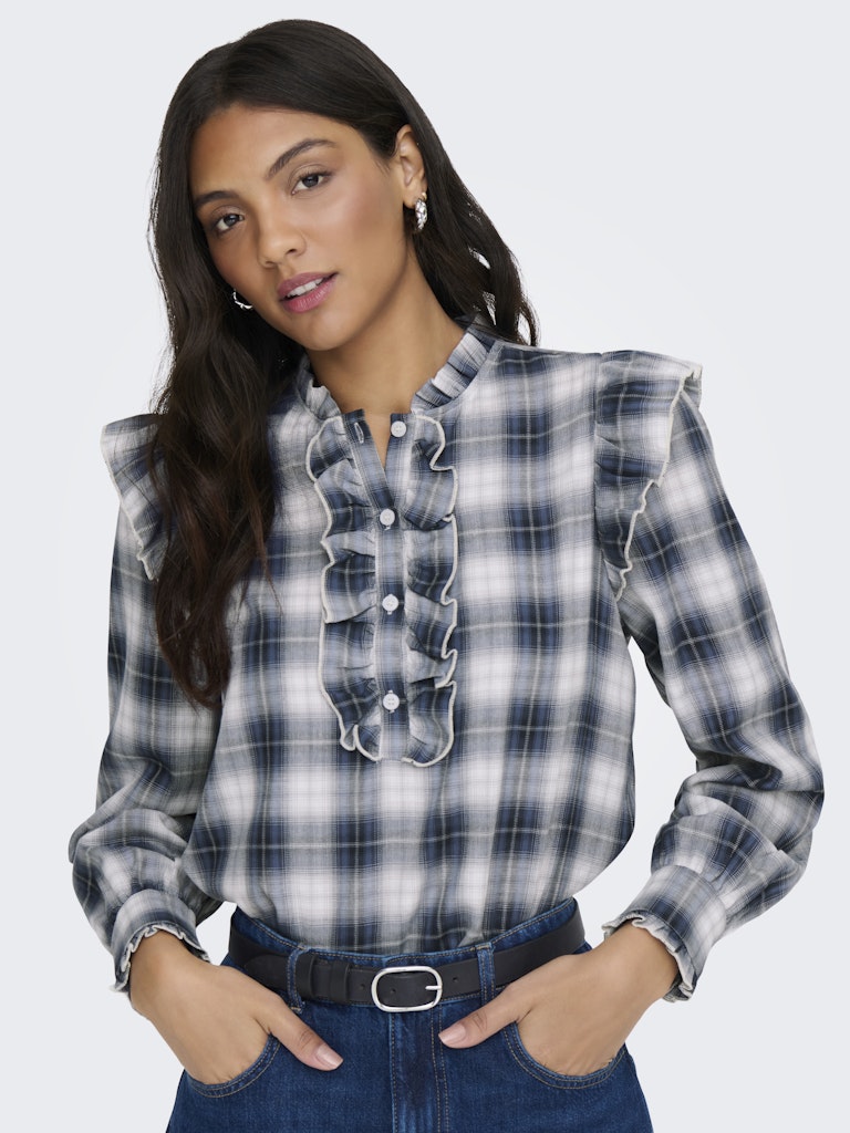 Camicia check rouches