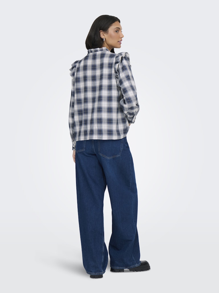 Camicia check rouches