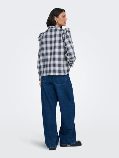 Camicia check rouches
