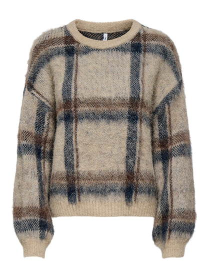 Maglia girocollo check