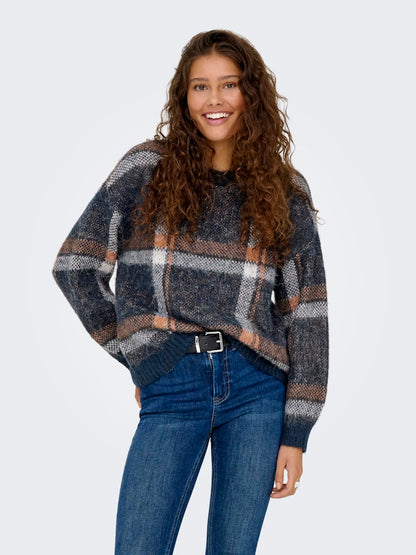 Maglia girocollo check