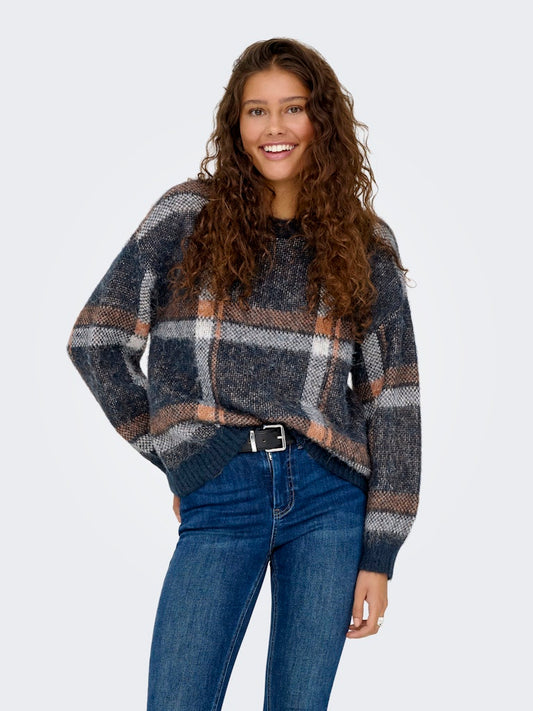 Maglia girocollo check