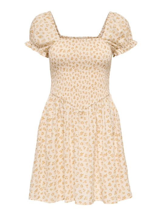 Abito fantasia top punto smock