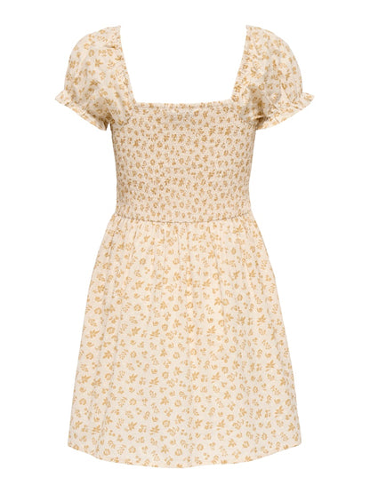 Abito fantasia top punto smock