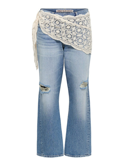 Jeans fascia pizzo