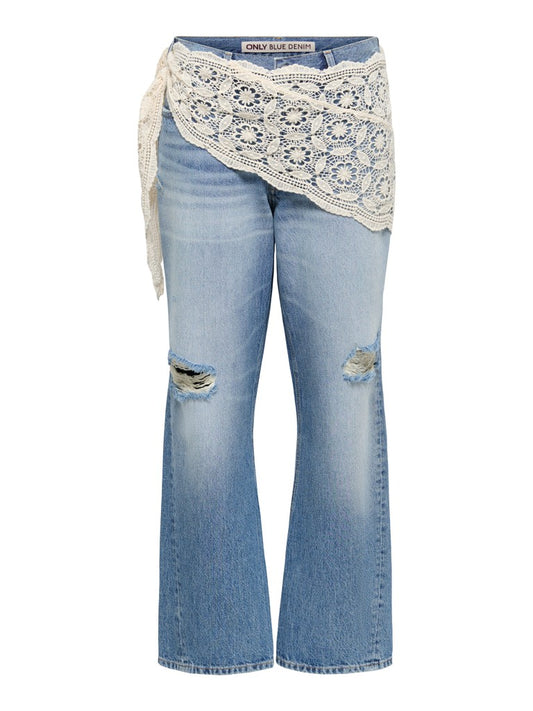 Jeans fascia pizzo