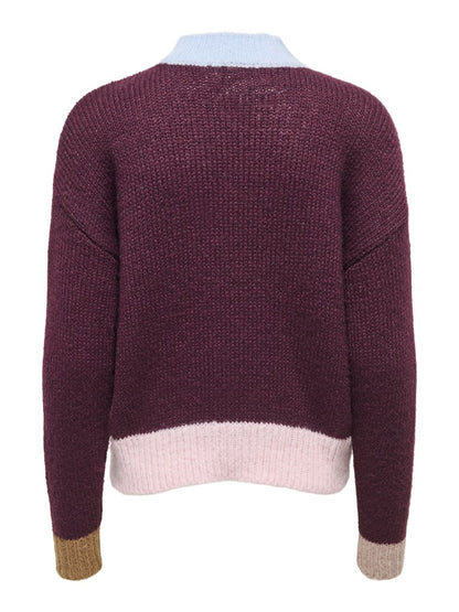 Maglia giro contrasti