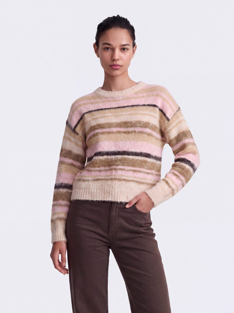 Maglia girocollo righe