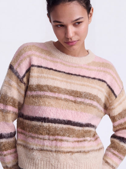 Maglia girocollo righe