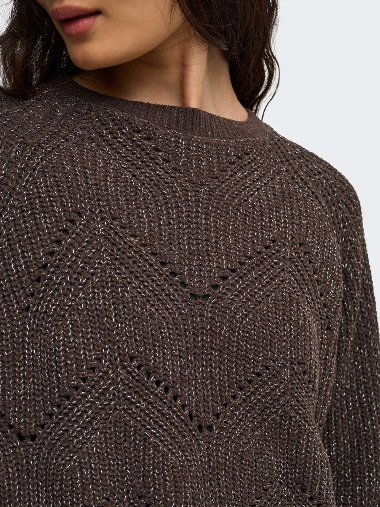 Maglia girocollo intarsi