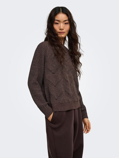 Maglia girocollo intarsi