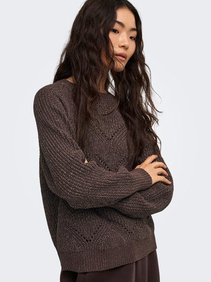 Maglia girocollo intarsi