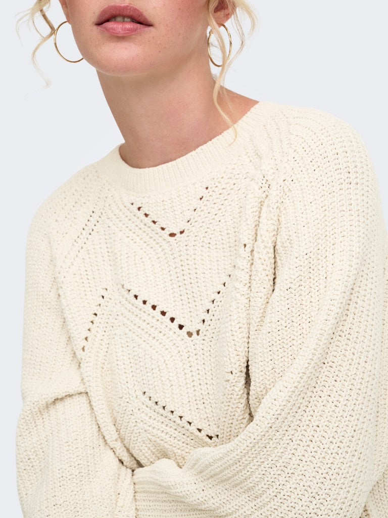 Maglia girocollo intarsi