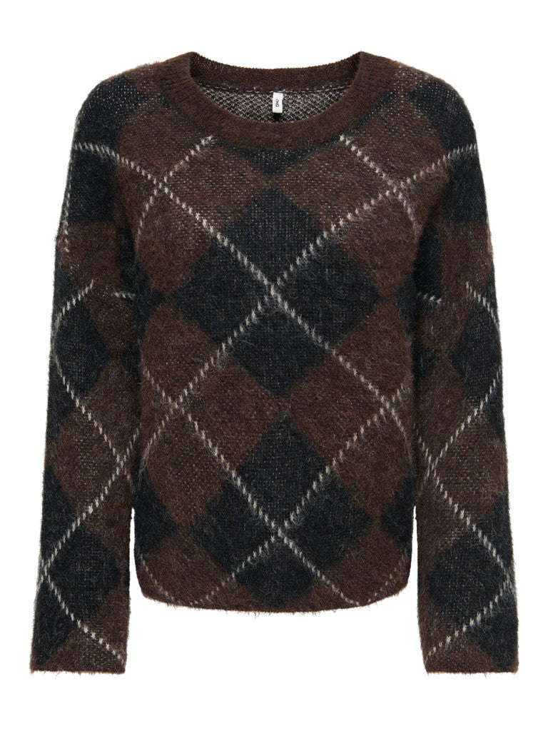 Maglia girocollo losanghe