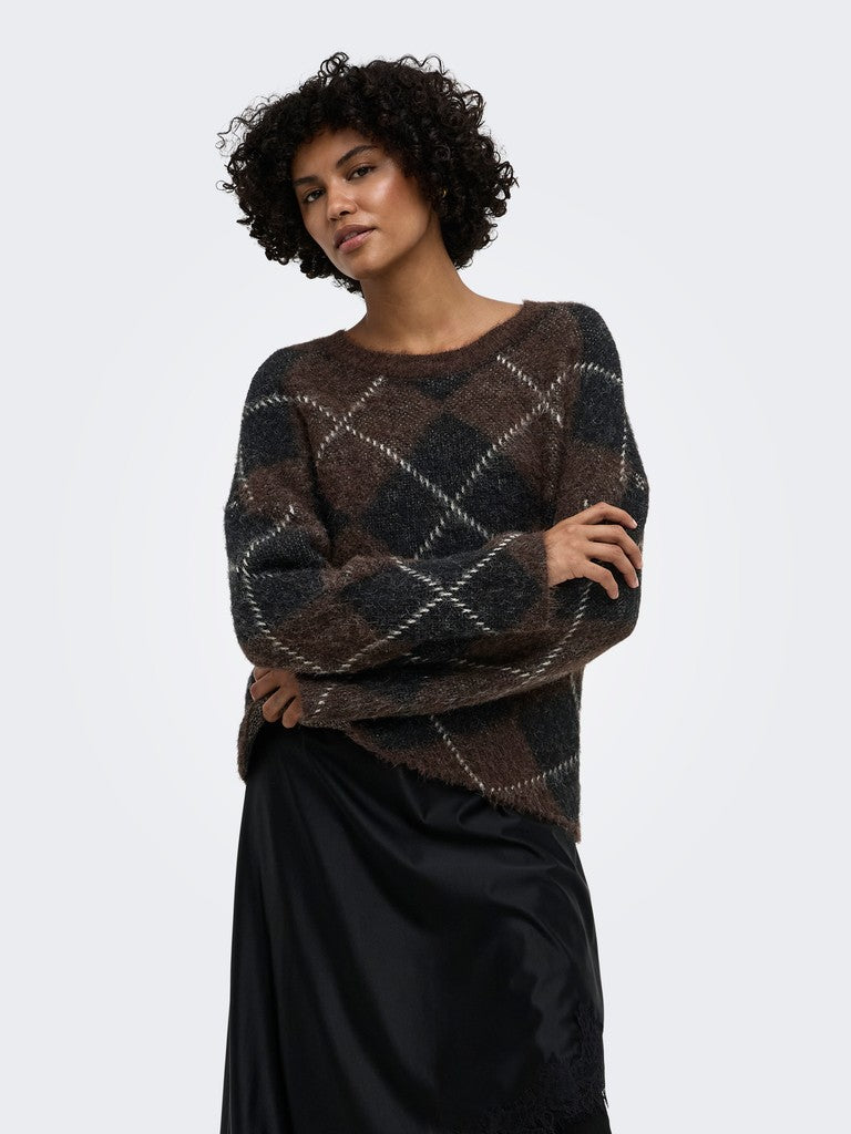 Maglia girocollo losanghe