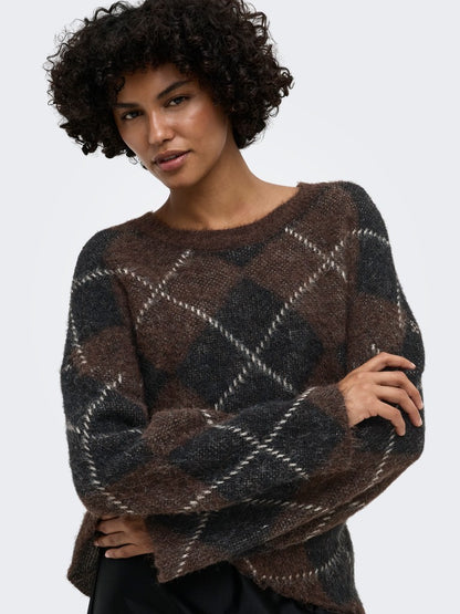 Maglia girocollo losanghe