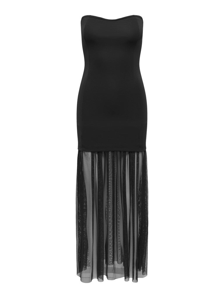 Abito fascia balza tulle
