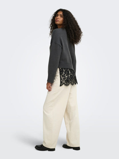 Maglia balza pizzo