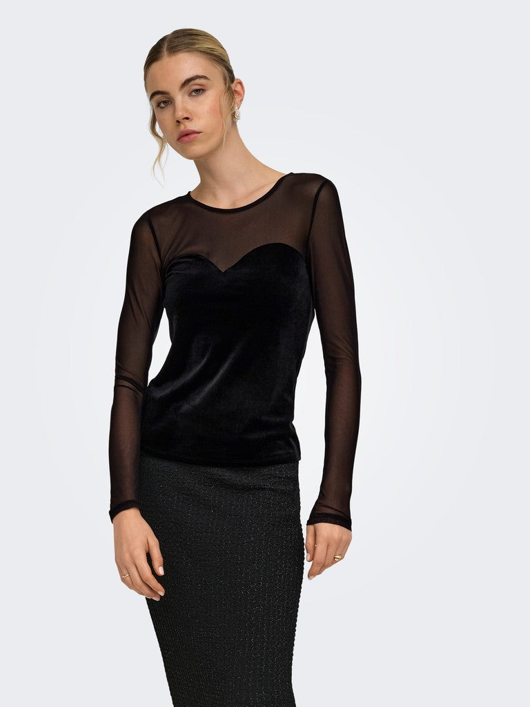 T-shirt tulle velluto