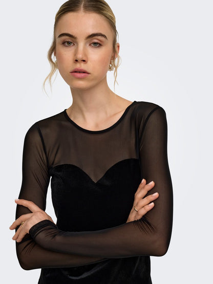 T-shirt tulle velluto