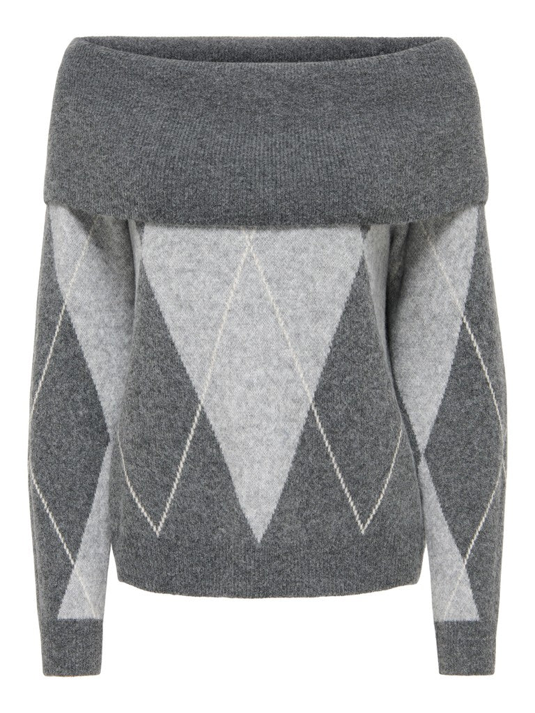 Maglia off shoulder losanghe