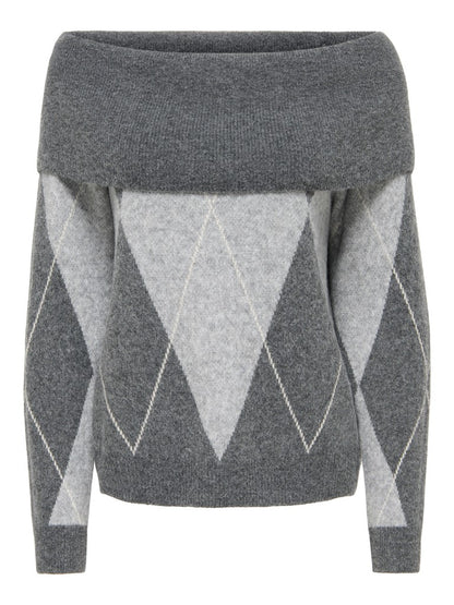 Maglia off shoulder losanghe