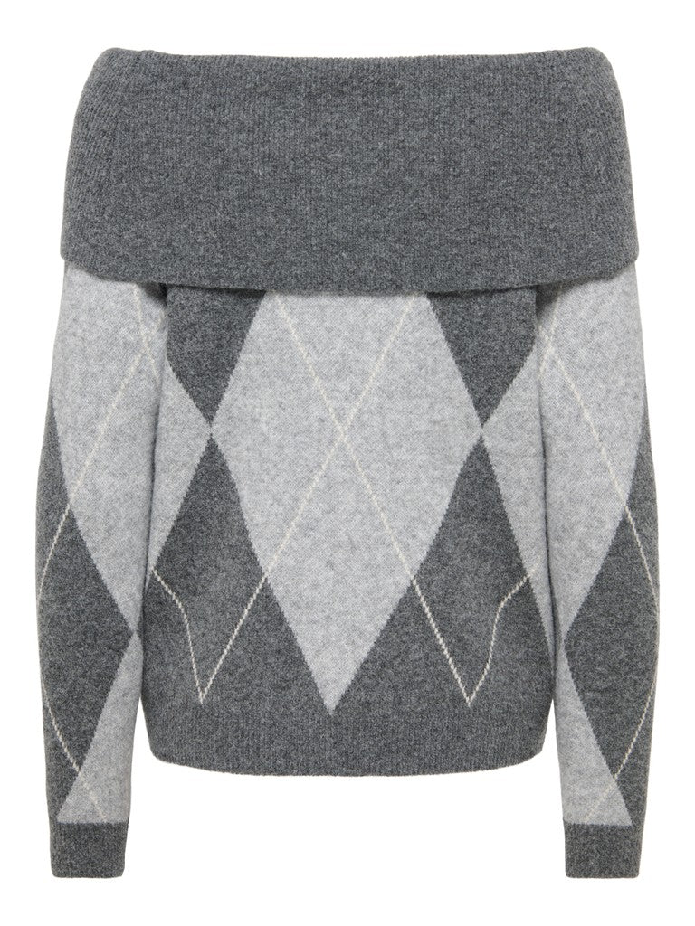Maglia off shoulder losanghe