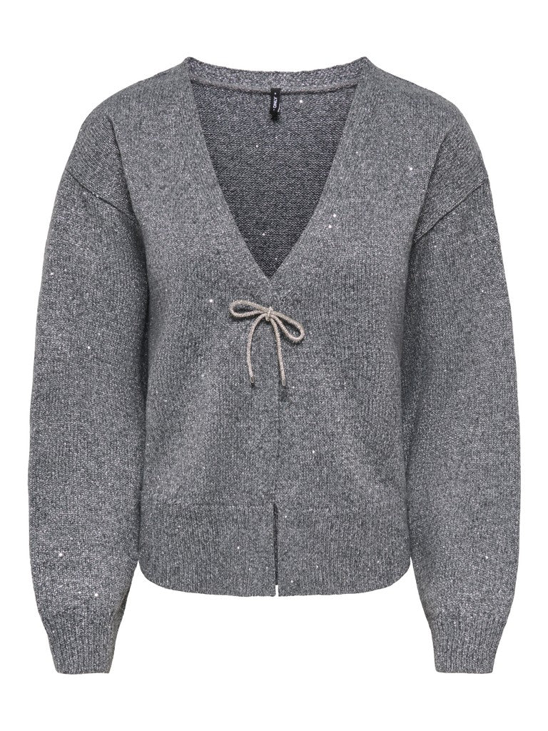 Cardigan laccetto strass