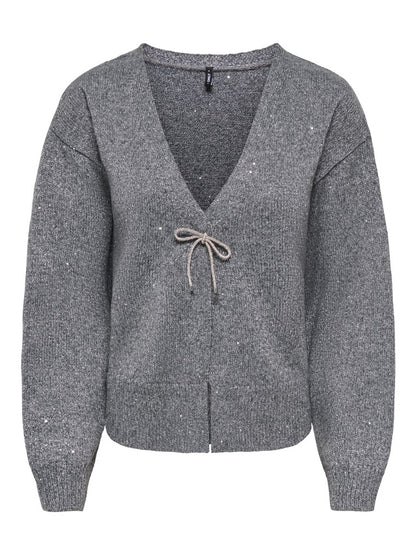Cardigan laccetto strass
