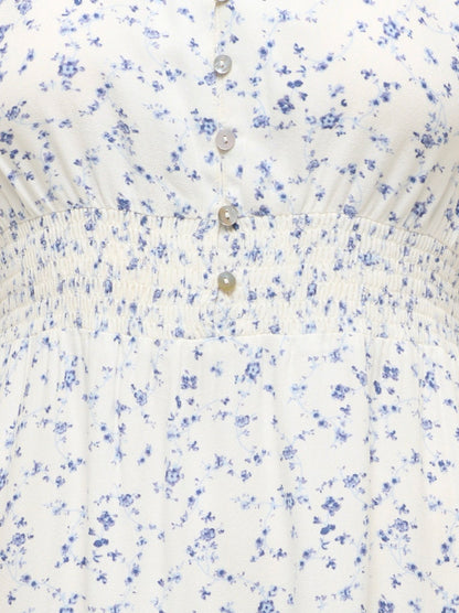 Abito scollo V fantasia