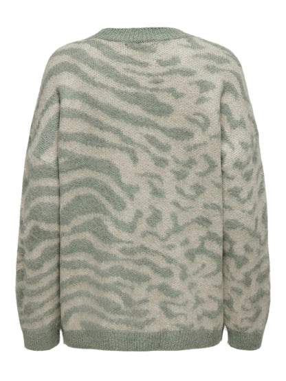 Maglia animalier girocollo