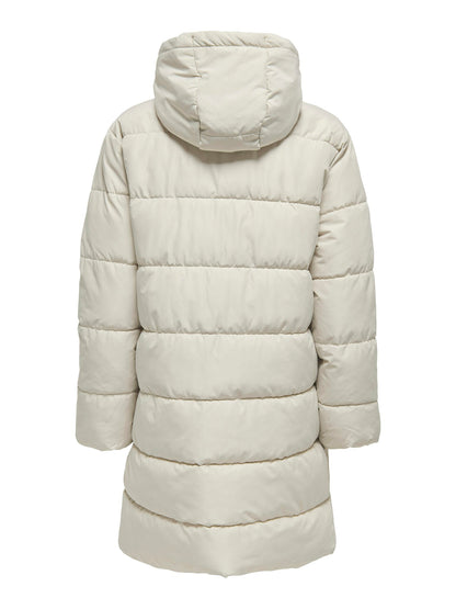 Piumino lungo cappuccio