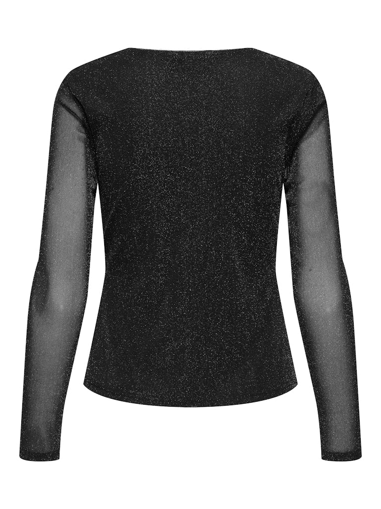 T-shirt lurex scollo V