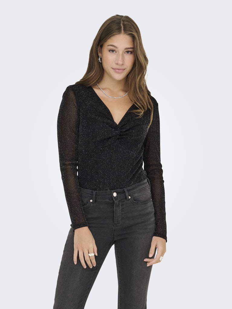 T-shirt lurex scollo V