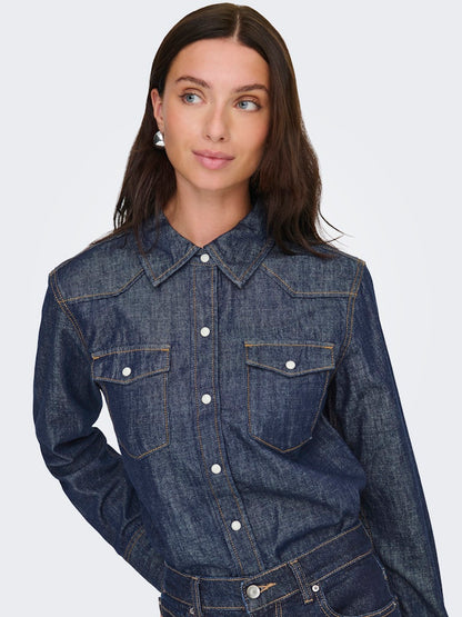 Camicia denim scura
