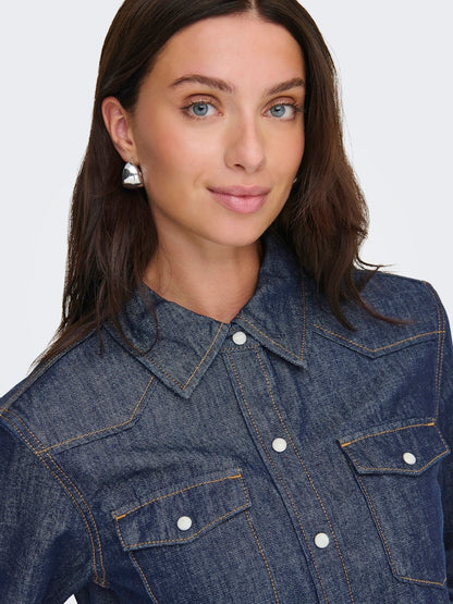Camicia denim scura