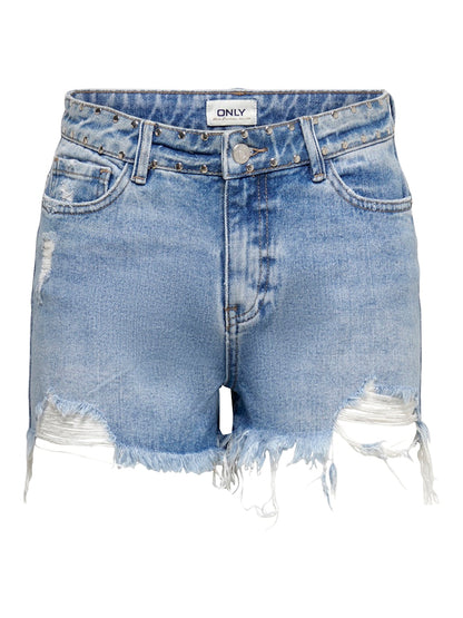 Short denim borchiette