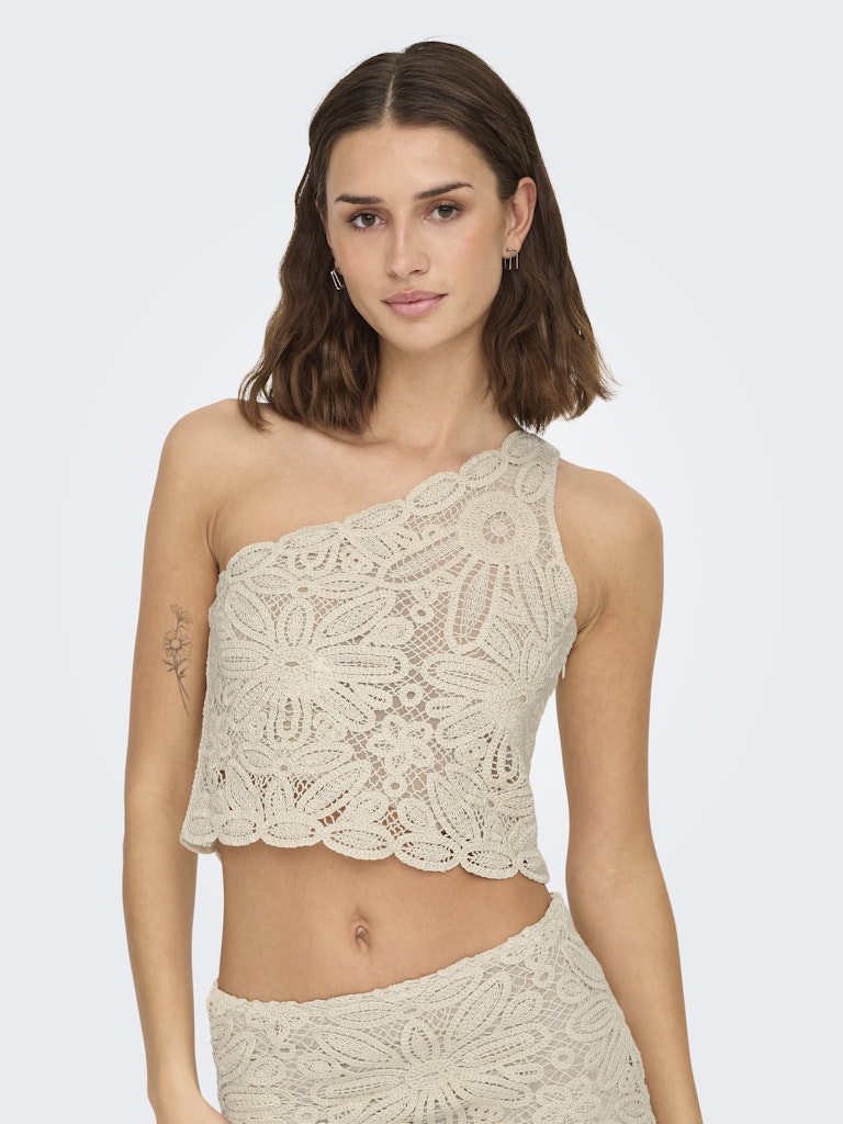 Top monospalla macrame