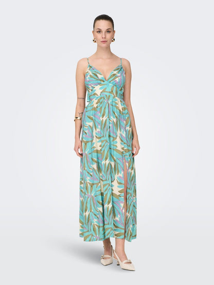 Abito fantasia foglie