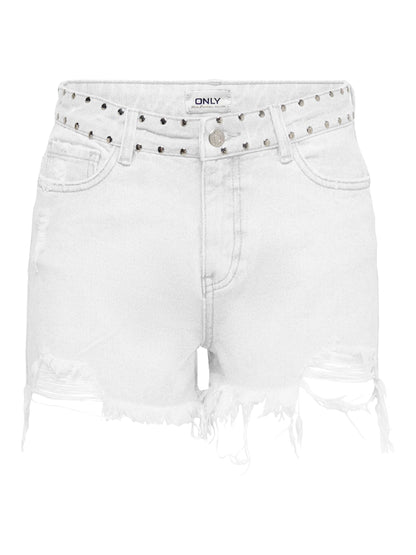 Short denim borchiette