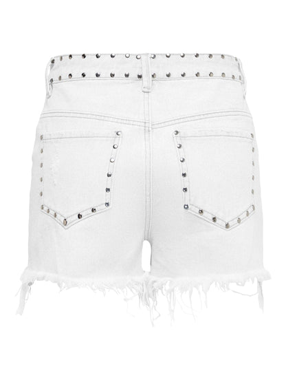 Short denim borchiette