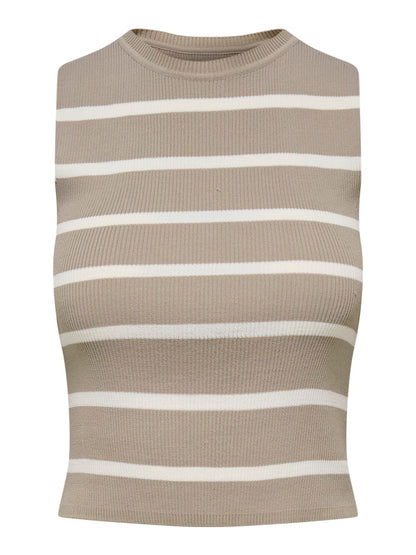 Maglia tricot smanicata