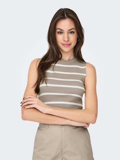 Maglia tricot smanicata